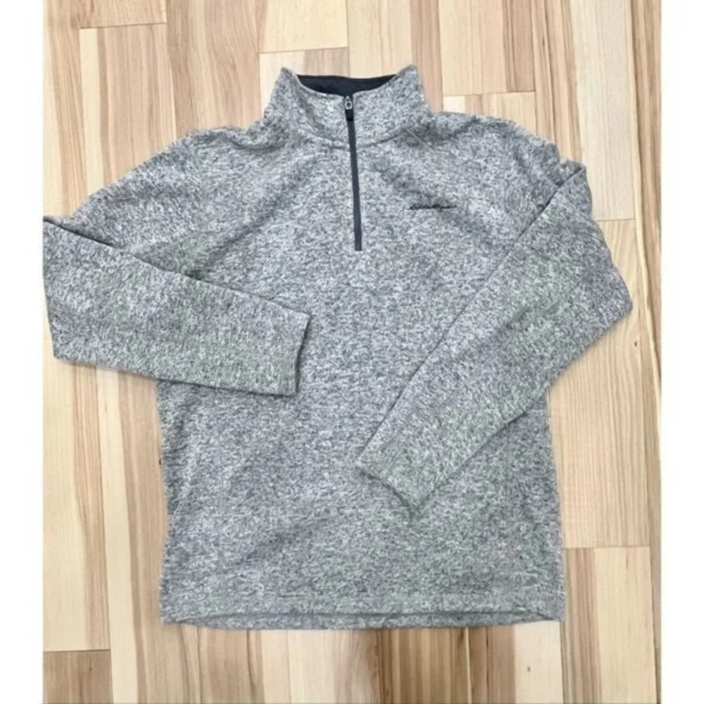 Eddie Bauer Mens Better Sweater Knit Pullover 1/4 Zip L